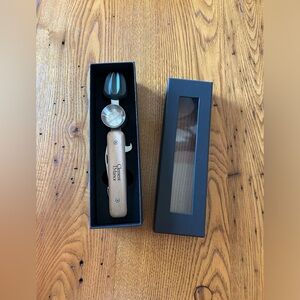 Cocktail multi tool bottle opener corkscrew zester muddler strainer wood new